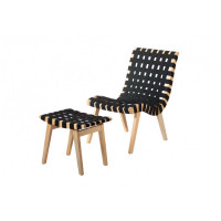 Mod Made MM-WS-067-Black Woven Lounge Chair