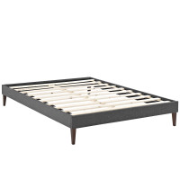 Modway MOD-5352-GRY Sharon Queen Fabric Bed Frame with Squared Tapered Legs in Gray