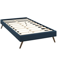 Modway MOD-5358-AZU Helen Twin Fabric Bed Frame with Round Splayed Legs in Azure