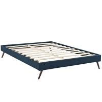 Modway MOD-5360-AZU Helen Full Fabric Bed Frame with Round Splayed Legs in Azure