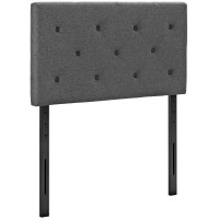 Modway MOD-5366-GRY Terisa Twin Fabric Headboard in Gray