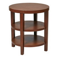 OSP Home Furnishings MRG09-CHY Merge 20 Round End Table in Cherry