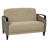 OSP Home Furnishings MST52-K107-R102 Main Street 2 Tone Custom Domino and Java Fabric Loveseat