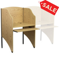 Flash Furniture Starter Study Carrel in Oak Finish MT-M6201-OAK-GG