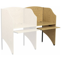Flash Furniture Add-On Study Carrel in Oak Finish MT-M6202-OAK-ADD-GG