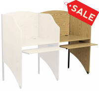 Flash Furniture Add-On Study Carrel in Oak Finish MT-M6202-OAK-ADD-GG