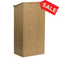 Flash Furniture Oak Stand-Up Lectern MT-M8830-LECT-OAK-GG