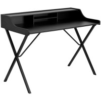Flash Furniture Black Computer Desk with Top Shelf NAN-2124-GG
