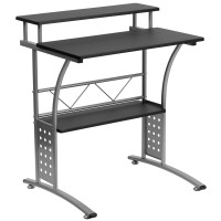 Flash Furniture Clifton Black Computer Desk NAN-CLIFTON-BK-GG