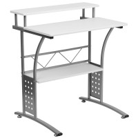 Flash Furniture Clifton White Computer Desk NAN-CLIFTON-WH-GG