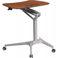 Flash Furniture NAN-IP-10-GG Mobile Desk in Mahogany