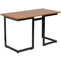 Flash Furniture Cherry Computer Desk with Black Frame NAN-JN-2811-GG