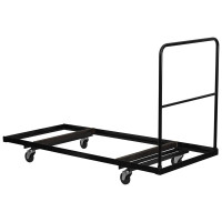Flash Furniture Black Steel Folding Table Dolly for 30x72 Rectangular Folding Tables NG-DY3072-GG