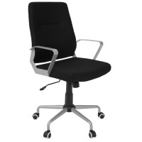 LumiSource OFC-ZIP GY+BK Zip Office Chair Grey in Black