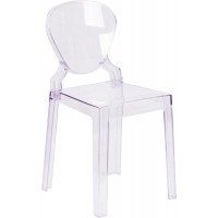 Flash Furniture OW-TEARBACK-18-GG Tear Back Ghost Chair in Clear