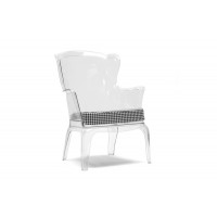 Baxton Studio Pc-689A-Clear/Dark Grey Tasha Modern Accent Chair