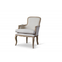 Baxton Studio PLN22Mi CG4 Napoleon Traditional French Accent Chair-Oak
