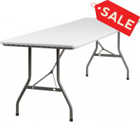 Flash Furniture 30''W x 96''L Plastic Folding Table RB-3096-GG