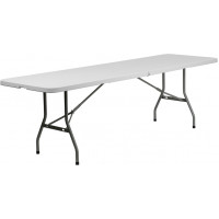 Flash Furniture 30''W x 96''L Plastic Bi-Folding Table RB-3096FH-GG