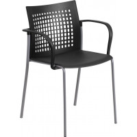 Flash Furniture RUT-1-BK-GG HERCULES Series 551 lbs Capacity Black Stack Chair