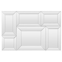 Baxton Studio RXW-4969 Geoffrey Rectangle Mirrored Wall Sculpture