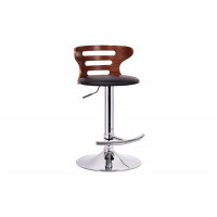 Baxton Studio SD-2019-walnut/black-PSTL Buell Modern Bar Stool