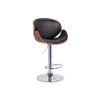 Baxton StudioSD-2159-walnut/black-PSTL Crocus Modern Bar Stool