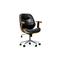 Baxton Studio Sd-2235-5 Walnut/Black Rathburn Modern Office Chair