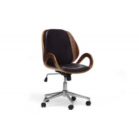 Baxton Studio Sdm2225-5-Walnut/Black-Oc Watson Modern Office Chair