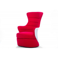 Baxton Studio SF-S011(S)-Red Conundrum Plastic Contemporary Armchair