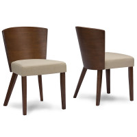 Baxton Studio SPARROW DINING CHAIR-109/661 Sparrow Brown/Light Modern Dining Chair Set of 2