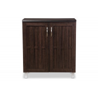 Baxton Studio SR 890005-Wenge Excel Sideboard Storage Cabinet in Dark Brown