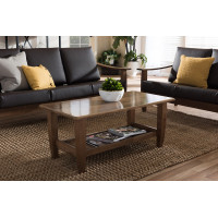 Baxton Studio SW3656-Walnut-M17-CT Pierce Modern Coffee Table