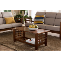 Baxton Studio SW5218-Cherry-TS2-CT Larissa Living Room Occasional Coffee Table