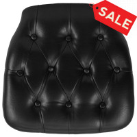 Flash Furniture Hard Black Tufted Vinyl Chiavari Chair Cushion [SZ-TUFT-BLACK-GG]