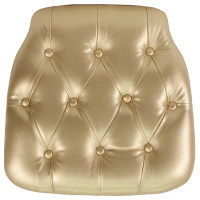 Flash Furniture Hard Gold Tufted Vinyl Chiavari Chair Cushion [SZ-TUFT-GOLD-GG]