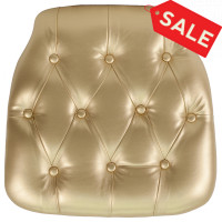 Flash Furniture Hard Gold Tufted Vinyl Chiavari Chair Cushion [SZ-TUFT-GOLD-GG]
