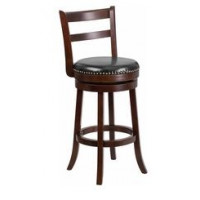 Flash Furniture TA-16029-CA-GG 30" Cappuccino Wood Barstool in Black