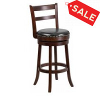 Flash Furniture TA-16029-CA-GG 30" Cappuccino Wood Barstool in Black