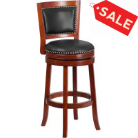 Flash Furniture TA-355530-DC-GG 30" Cherry Wood Barstool in Dark
