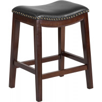 Flash Furniture TA-411026-CA-GG 26'' Backless Cappuccino Stool in Black