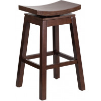 Flash Furniture TA-SADDLE-1-GG 30" Saddle Seat Barstool in Cappuccino