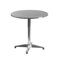 Flash Furniture TLH-052-2-GG 27.5" Round Aluminum Indoor-Outdoor Table with Base