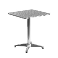 Flash Furniture TLH-053-1-GG 23.5" Square Aluminum Indoor-Outdoor Table with Base