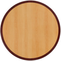 Flash Furniture TP-2TONE-24RD-GG Round Two-Tone Resin Cherry and Mahogany Table Top