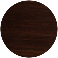 Flash Furniture TP-WAL-48RD-GG 48" Round Resin Walnut Table in Walnut