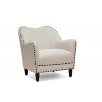 Baxton Studio TSF-7205-AC-Beige Seibert Linen Modern Accent Chair in Beige