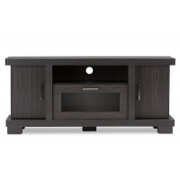 Baxton Studio TV838074-Embosse Viveka 47-Inch Wood TV Cabinet with 2 Doors in Dark Brown