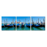 Baxton Studio Vc-2098Abc Gondola Fleet Mounted Photography Print Triptych
