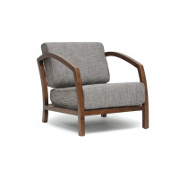Baxton Studio Velda -109/690 Velda Modern Accent Chair In Gravel Multi Colors/Brown
